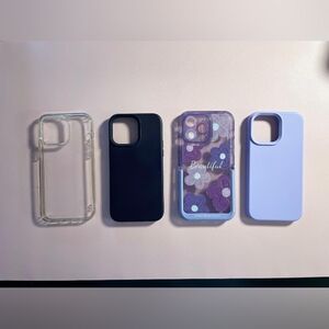 IPHONE 14 PRO MAX BUNDLE SET 4 PHONE CASES EXCELLENT CONDITIONS